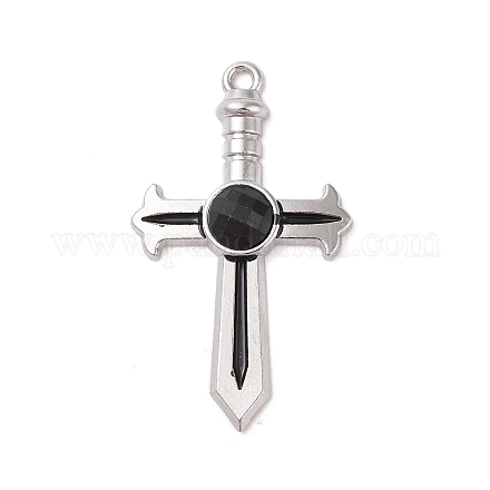 Подвески со стразами из сплава и смолы FIND-M021-01P-1
