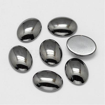 Немагнитные синтетические гематит кабошоны G-P162-04-18x25mm-1
