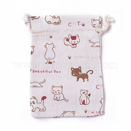 Мешочки для упаковки котят из мешковины ABAG-I001-10x14-03-1