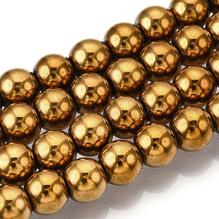 Немагнитные синтетический гематит бисер пряди G-S096-6mm-2-1