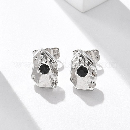 Серьги-гвоздики из нержавеющей стали 304 EJEW-F361-08P-1