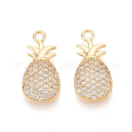 Подвески из латуни с прозрачным фианитом KK-T074-108G-1