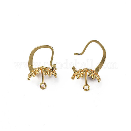 Латунные серьги-кольца с застежкой сзади KK-N233-375-1