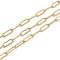 304 Stainless Steel Paperclip Chains, with Spool, Soldered, PVD Vacuum Plating, Real 18K Gold Plated, 12x4.5x1mm, 10.93 yards(10m)/roll