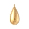 304 Stainless Steel Pendants, Teardrop Charm, Real 18K Gold Plated, 35.5x16x4mm, Hole: 1.8mm