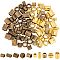 NBEADS 100 Pcs 10 Styles African Hair Beads, Beard Beads Large Hole Hair Beads Tibetan Style Alloy Beads Antique Spacer Beads for DIY Hair Braiding Jewelry Making, Golden/Bronze, Hole: 3.5~8.5mm
