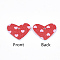 PU Leather Pendants, Heart, For Valentine's Day Jewelry Making, Red, 19.5x25.5x1.5mm, Hole: 1.5mm