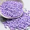 Macaron Color Opaque Frosted Glass Seed Beads, Peanut, Lilac, 6x3x3mm, Hole: 1.2mm, about 88pcs/10g