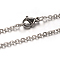 Tarnish Resistant 304 Stainless Steel Cable Chain Necklaces, with Lobster Claw Clasps, Stainless Steel Color, 17.7 inch(45cm), 1.3mm