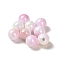 Opaque Acrylic Beads, Gradient Colorful, Round , Pearl Pink, 8mm, Hole: 1.8mm, about 2083pcs/500g
