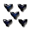 Glass Beads, Temperature Sensing Color Changing Beads, Mermaid Tail, Black, 12x15x5mm, Hole: 1.2mm