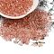 Transparent Colours Glass Round Beads, with Glitter Powder, Round Hole, Dark Orange, 4x3mm, Hole: 1.4mm, about 4500pcs/pound