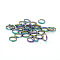 Ion Plating(IP) 304 Stainless Steel Split Rings, Double Loops Jump Rings, Rainbow Color, 7x1.5mm, Inner Diameter: 5.5mm, Single Wire: 0.5mm thick