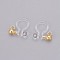 Transparent U Type Painless Prevent Allergy Resin Ear Clip, with Stainless Steel Findings, Real 18k Gold Plated, 11x10.5x3mm, Hole: 1.4mm