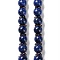Handmade Lampwork Beads Strands, Blueberry, Midnight Blue, 14.5x13.5mm, Hole: 1mm, about 30pcs/strand, 19.49''(49.5cm)