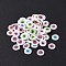 Handmade Polymer Clay Cabochons, Flat Round with Evil Eye, Colorful, 5x0.8mm, about 76923pcs/1000g
