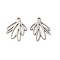 Non-Tarnish 201 Stainless Steel Pendants, Laser Cut, Hollow, Leaf Charm, Stainless Steel Color, 15x13x1mm, Hole: 1.4mm