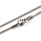 Tarnish Resistant 304 Stainless Steel Box Chain Necklaces, with Lobster Claw Clasps, Stainless Steel Color, 19.7 inch(50cm), 1.5mm