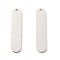 Non-Tarnish 304 Stainless Steel Pendants, Rectangle, Stainless Steel Color, 40.5x9x1.5mm, Hole: 2mm