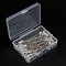 Steel Pins, with Teardrop Shaped Pearlized Plastic Heads, Corsage Boutonniere Pins, Dress-making Pins, Wedding Bouquet Pins, Creamy White, 75x5mm, 100pcs/set
