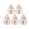 Alloy Enamel Pendants, Cadmium Free & Nickel Free & Lead Free, Light Gold, Rabbit, Medium Purple, 17x11.5x1.5mm, Hole: 1.6mm