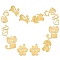 12Pcs 6 Styles 201 Stainless Steel Kitten Pendants, Laser Cut Pendants, Animal, Golden, 2pcs/style