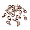 Brass Lobster Claw Clasps, Parrot Trigger Clasps, Lead Free & Cadmium Free, Brushed Red Copper, 12x7x3mm, Hole: 1mm