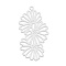 Non-Tarnish 201 Stainless Steel Pendants, Laser Cut, Flower, Stainless Steel Color, 37x19x1mm, Hole: 1.6mm
