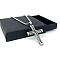Stainless Steel Wheel Cross Pendant Vintage Punk Rock Men's Necklaces, Stainless Steel Color