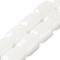 Natural White Jade Beads Strands, Rectangle, 14~15x10~11x5~5.5mm, Hole: 1~1.2mm, about 28pcs/strand, 16.02 inch(40.7cm)