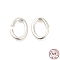 925 Sterling Silver Open Jump Rings, Oval, Silver, 18 Gauge, 6x4.5x1mm, Inner Diameter: 3x4.5mm, about 90pcs/10g