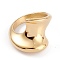 Ion Plating(IP) Unisex 304 Stainless Steel Finger Rings, Golden, Size 6~9, 3.5~16.5mm , Inner Diameter: 16.8~18.9mm