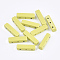 Spray Painted Alloy Multi-Strand Links, For Tile Elastic Bracelets Making, Cuboid, Light Khaki, 16x4x4mm, Hole: 1.2mm