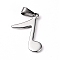 Tarnish Resistant 304 Stainless Steel Pendants, Musical Note, Stainless Steel Color, 25x16x2mm, Hole: 8x3mm