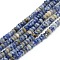 Faceted Natural Blue Spot Jasper Rondelle Bead Strands, Blue Spot Jasper, 4x2mm, Hole: 1mm, about 185~195pcs/strand, 14.9~15.6 inch