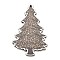 Wood Pendants, Christmas Theme Charms, Christmas Tree, 49.5x33x2.5mm, Hole: 1.8mm