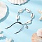 Alloy Turtle Charm Bracelets, ABS Imitation Pearl & Natural Cowrie Shell Beads Bracelets for Women, Coconut Brown, 2~3-3/8 inch(5.05~8.5cm) 