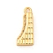Brass Micro Pave Cubic Zirconia Pendants, Nickel Free, Real 18K Gold Plated, Letter J, 15.5x6.5x3mm, Hole: 1.6mm