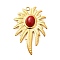 304 Stainless Steel Pendants, Leaf, Ion Plating(IP), Red, 44x29.5x5.5~6mm, Hole: 2.5mm