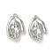 Brass Pendants, Cadmium Free & Nickel Free & Lead Free, Buddha Hand Charm, Real Platinum Plated, 16x10.5x4mm, Hole: 1.2mm