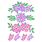 Colorful Butterfly Flower Rhinestone Iron on Hotfix Transfer Crystal Spring Flower Decal Iron on Appliques Bling DIY Patch Clothing Repair T-Shirt Jacket Bag Pants Decor