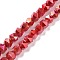 Glass Pearl Beads Strands, Faceted, Polygon, Red, 7.5x7.5mm, Hole: 1mm, about 49pcs/strand, 14.09 inch(35.8cm)