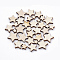 Undyed Natural Wood Beads, No Hole/Undrilled, Star, Blanched Almond, 5~13x5~13x2.5mm