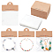 120Pcs Rectangle Paper Foldable Header Cards, with 120Pcs OPP Cellophane Bags, BurlyWood, Paper Cards: about 6x8x0.05cm, Hole: 8mm