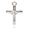 CCB Plastic Pendants, Latin Cross, Platinum, 22x15x3mm, Hole: 2mm