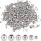 330Pcs 6 Style 202 Stainless Steel Beads, Rondelle, Stainless Steel Color, 3~8x2~6mm, Hole: 1.5~4.3mm, 330Pcs/box