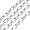 Brass Paperclip Chains, Flat Oval Cable Chains, Unwelded, with Spool, Cadmium Free & Nickel Free & Lead Free, Platinum, 10x4.5x1mm, about 32.8 Feet(10m)/roll