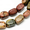 Natural Polychrome Jasper/Picasso Stone/Picasso Jasper Beads Strands, Cuboid, 11~13x7~8x7~8mm, Hole: 1mm, about 32pcs/strand, 15.16 inch