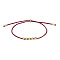Colorful Elastic Copper Bead Bracelet with Twisted Ball Toy, 15 Colors Available, Red