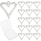 50Pcs Alloy Pendants, Cadmium Free & Nickel Free & Lead Free, Heart, Silver, 20x18.5x1.5mm, Hole: 1.8mm